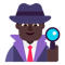 Man Detective- Dark Skin Tone emoji on Microsoft